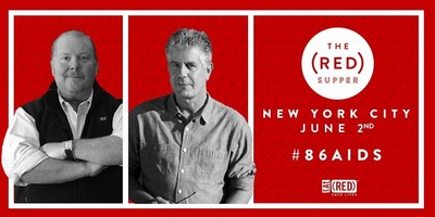 Mario Batali and Anthony Bourdain invite New Yorkers to the table in the fight to #86AIDS with The (RED) Supper.