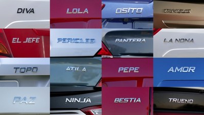 Mas Que Un Auto gives auto lovers a chance to immortalize their cars with a personalized name badge.