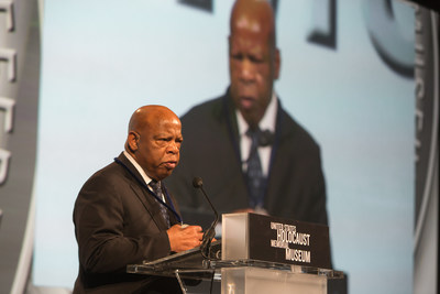 The United States Holocaust Memorial Museum confered the 2016 Elie Wiesel Award, the institution's highest honor, on United States Representative John Lewis, of Georgia. The award was presented during the Museum's National Tribute Dinner on Wednesday, May 4. Engraved on the award are words from Wiesel's Nobel Prize acceptance speech, "One person of integrity can make a difference." The Museum presents the award to an internationally prominent individual whose actions have advanced the Museum's vision of a world where people confront hatred, prevent genocide, and promote human dignity.