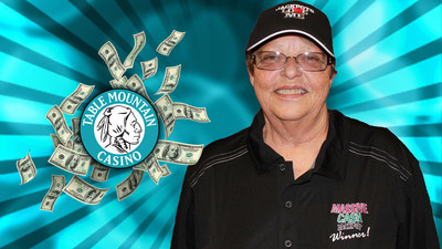 Table Mountain Casino Massive Cash Jackpot Winner, Donna, of MaderaPhoto Credit:  Table Mountain Casino
