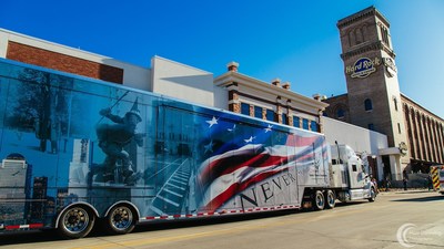The 9/11 Never Forget Mobile Exhibit arrived on May 5th at Battery Park, Hard Rock Hotel & Casino Sioux City. The free exhibit is open to the public for a full week with thousands expected to attend from the Midwest.