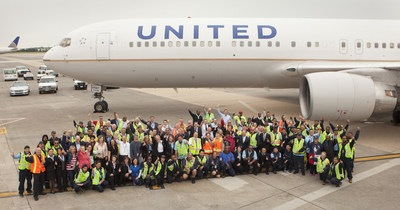 United employees, many of whom have worked for the company at Washington Dulles International Airport for over 30 years, gathered together on Monday to celebrate the airline's 30th anniversary of serving the airport as a hub.