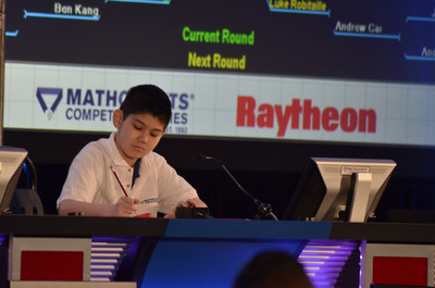 Seventh-grader Edward Wan, 13, of Bellevue, Washington, at the 2016 Raytheon MATHCOUNTS National Competition. Wan was named national champion. (photo: Raytheon Company)