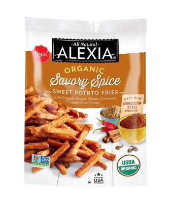 Organic Savory Spice Sweet Potato Fries - With a delicious blend of organic ginger, cumin, cinnamon and other spices, the Organic Savory Spice Sweet Potato Fries bring the tantalizing flavors of Morocco from farm to table - and are Non-GMO verified and Certified USDA Organic. The organic sweet potatoes are grown at a small family farm in North Carolina.