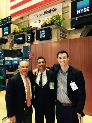 Mr Stan Wunderlich, CEO, Consulting for Strategic Growth 1 (left), Mr James Nathanielsz, CEO, Propanc Health Group Corp (center) and  Investment Banker (right), tour the New York Stock Exchange on Wednesday, May 4th.