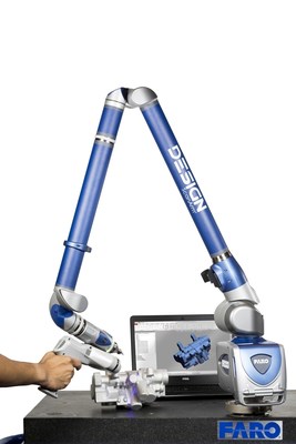 The FARO Design ScanArm features optically-superior blue laser technology with fast scanning speed to deliver high-resolution point cloud data and the ability to seamlessly scan challenging materials without the need for spray or targets.