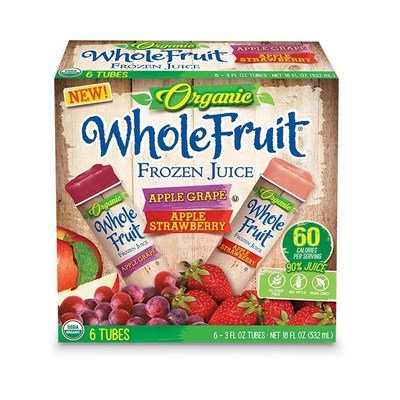 Apple Grape and Apple Strawberry Whole Fruit Organic Juice Tubes