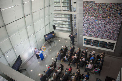Kathleen Carroll, executive editor and senior vice president of The Associated Press gives the keynote speech at the 2014 Journalists Memorial rededication ceremony at the Newseum. Maria Bryk/Newseum
