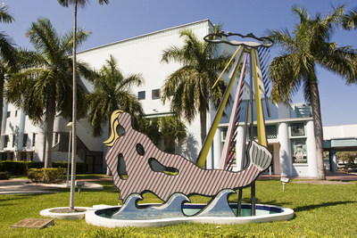 Roy Lichtenstein's Mermaid, 1979. Located on the Lawn Fillmore Theater, N.W. corner Washington Avenue and 17th Street. (Photo Credit: City of Miami Beach)