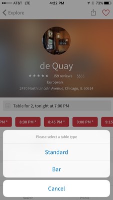 OpenTable Pilots New Feature in Chicago Allowing Diners to Book the Bar
