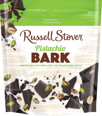 Russell Stover's new Pistachio Bark, a blend of crunchy pistachios and dark chocolate, is part of the company's new Everyday line of chocolates.