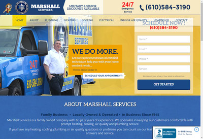 Marshall Services launches new user-friendly website to match their new branding.
