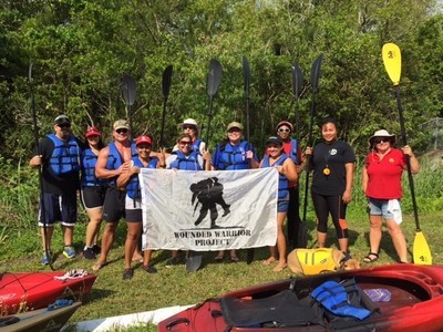 Wounded Warrior Project hosted a kayaking adventure for a group of wounded veterans in Florida.