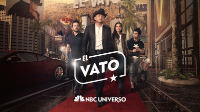 Elenco de la serie original "El Vato" de NBC UNIVERSO, con El Dasa, Cristina Rodlo, Gustavo Egelhaaf y Ricardo Polanco en los papeles protagonicos