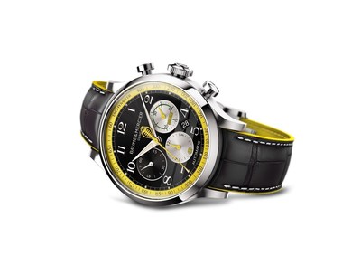 The Capeland Shelby Cobra 1963 "Tribute Edition" chronograph will be offered exclusively to buyers of the Shelby Cobra 289 "Tribute Edition" racecar.  Only fifteen watches and fifteen cars will be produced to pay homage to the original racecar, CSX2128, which bared racing No.15. Each of the fifteen "Tribute Edition" chronographs will feature the chassis number of the car engraved on the case back. For more information about Baume & Mercier, visit http://www.baume-et-mercier.com