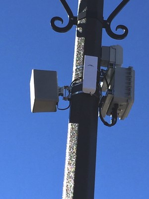Technomad Wireless Audio Node Installed On First Street, Downtown Las Vegas.