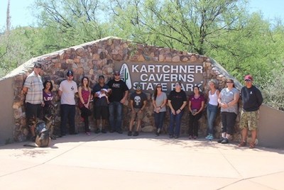 Wounded Warriors take a tour of the Kartchner Caverns.