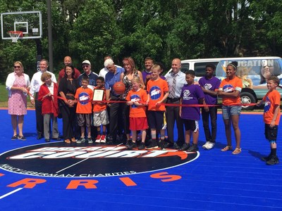 Nancy Lieberman Charities and WorldVentures dedicate DreamCourt to NBA Coach Del Harris, for Wayne County Indiana Boys & Girls Club.
