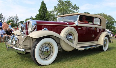 Greenwich Concours Americana 2016 Best in Show was awarded to the 1932 Studebaker President Convertible Sedan from the collection of George Vassos. Photo by Gregg Merksamer
