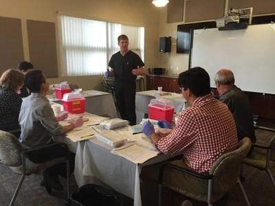 Master Trainer Dr. Matt Torrington of the UCLA Integrated Substance Abuse Programs works closely with qualified healthcare providers to teach them best practices for insertion and removal of the Probuphine implant, a new treatment option for opioid dependence.