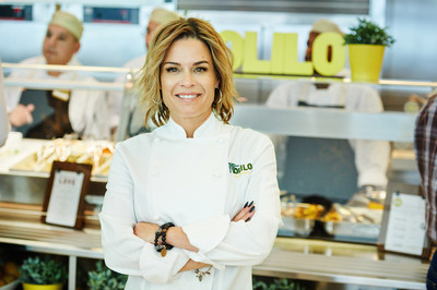 World-renowned "Iron Chef" Cat Cora and Aramark have teamed up to transform the on-site dining experience for millions of employees at offices across North America, with the launch of OLILO by Cat Cora, a concept developed exclusively for Aramark's business dining clients. With a focus on eating well, OLILO by Cat Cora will offer a delicious, healthy, made-your-way menu, featuring Cora's signature Mediterranean tastes and flavors.