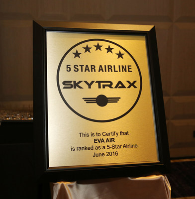 EVA Air has earned 5-Stars from global airline quality ratings organization SKYTRAX, becoming one of only eight carriers worldwide recognized for meeting the highest standards.