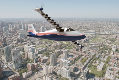 Featuring 14 electric motors, NASA's X-57 will demonstrate one way electric propulsion can be integrated with aircraft structures to achieve more efficient, quieter, and more environmentally friendly aviation compared to conventional aircraft. Credit: NASA Langley/Advanced Concepts Lab, AMA, Inc.