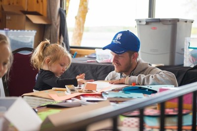 A wounded veteran spends time with his daughter during a weekend at Leech Lake