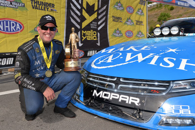 Tommy Johnson Jr. scored the fifth consecutive win this season for a Mopar Dodge Charger R/T Funny Car driver at the NHRA Thunder Valley Nationals in Bristol, Tennessee.