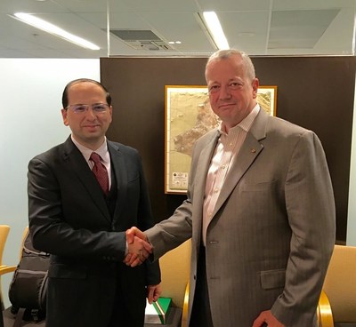 General John Allen, retired USMC, joins board of directors of SparkCognition. Pictured with CEO Amir Husain