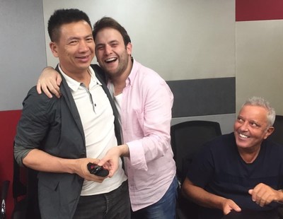 An All Smiles Executive Moment. Left to Right: Kehui Cai, Chairman of DragonPass, Eli Ostreicher, CEO of Regal Wings, Mark Koch, CEO of DragonPass