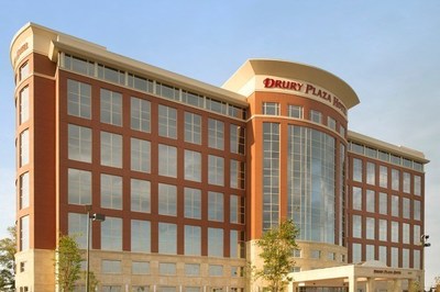 The Drury Plaza Hotel Indianapolis Carmel, located at 9625 North Meridian Street. The property features 303 guest rooms and seven meeting rooms totaling more than 7,000 square feet of flexible event space.
