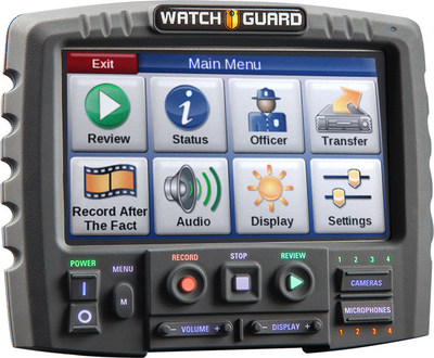 WatchGuard 4RE In Car Display with Record After the Fact (bottom left).