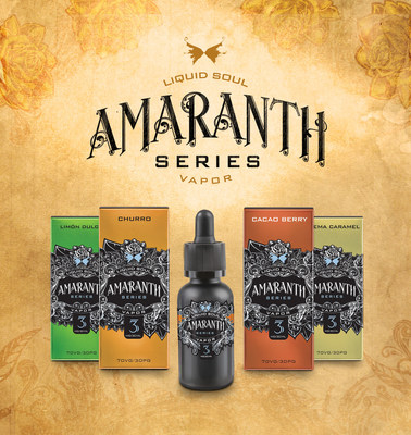 Announcing the launch of Amaranth Vapor from Liquid Soul Vapor! Discover flavors that never fade, with four blends reminiscent of the tastes enjoyed during the Mexican "Dia De Los Muertos" celebration with Churro, Cocoa Berry, Limon Dulce, and Crema Caramel. These four introductory blends are offered in 0mg, 3mg, and 6mg nicotine levels in 30ml Child Resistant Certified glass bottles and a beautiful premium gift box.