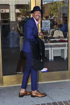 Nick Cannon makes a Suit Drive donation at his local Men's Wearhouse store