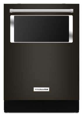44 dBA Dishwasher with Window and Lighted Interior, Black Stainless Finish