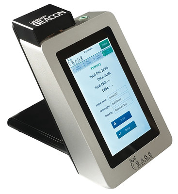 Sage Analytics Award-Winning Luminary Beacon Cannabis Potency Testing System. FDA-approved technology in a portable, accurate, and easy to operate and inexpensive system that provides fast, pharma-quality results for better analysis.