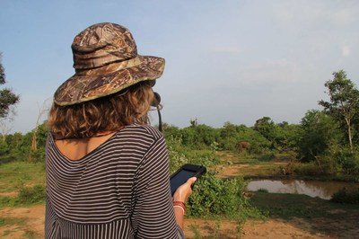 Christin Minge, Research Biologist, Trunks & Leaves is leveraging the XT1 rugged mini-tablet from Janam to more efficiently capture data about how human activities affect wild elephants in Sri Lanka.