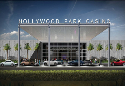 A rendering of the new Hollywood Park Casino in Inglewood, Calif., as part of the City of Champions Revitalization project, which will also later include the Los Angeles Rams NFL stadium.