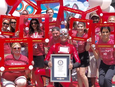 Spin Master employees in Toronto, New York, Los Angeles and Mexico City secured a GUINNESS WORLD RECORDS title for Most People Drawing on an Etch A Sketch Globally. Spin Master acquired the iconic toy brand earlier this year.
