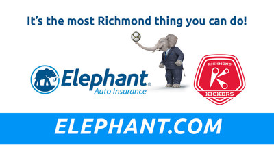 Elephant Auto Insurance partners with the Richmond Kickers