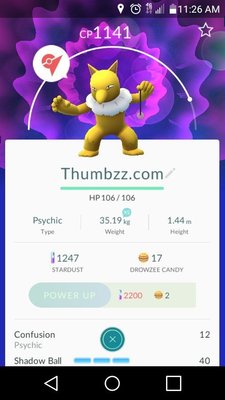 THUMBZZ.com renamed all its Pokemon to promo its website to the game's players on major gym landmarks.
