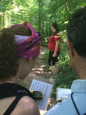 Using high-tech GPS equipment, participants hunt down hidden treasures during a Wounded Warrior Project geocaching event.