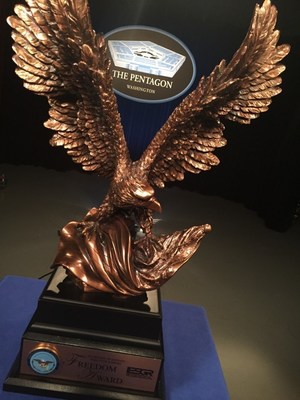 Goodyear named recipient of the prestigious 2016 Secretary of Defense Employer Support Freedom Award (pictured) for its exceptional support of Guard and Reserve employees.