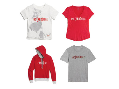 Selected styles from Gap's new (RED) collection available for the entire family.