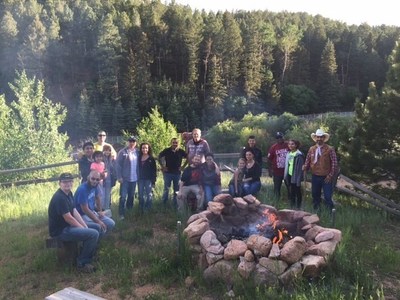 Warriors and family members enjoyed a Jeep ride through Cheyenne Mountain, which included a campfire and s'mores at a mountain ranch.