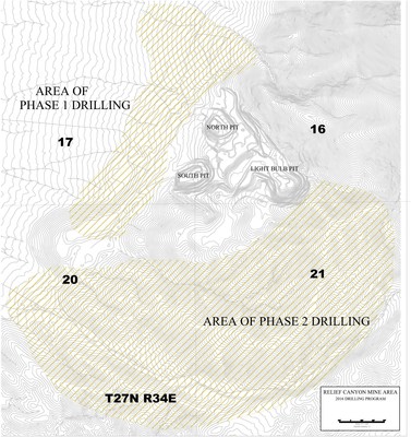 Figure 1: Phase 1 and Phase 2 Drilling Areas