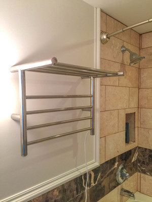 Amba Products Radiant Shelf Heated Towel Rack - ideal for Home, Hotels and B&B's