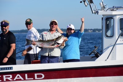 Veterans and family members joined Maddie's Anglers and the Boston Yacht Club for the fifth annual Operation Neptune fishing event.