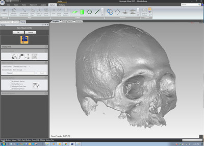 Geomagic Wrap(R) software is used to support the 3D scanning